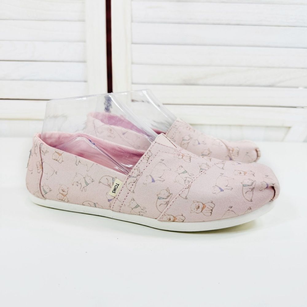 Toms Alpargata Year of the Pig Print Canvas Slip On Shoe Pink 7